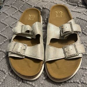Ladies slip on sandals size 8
